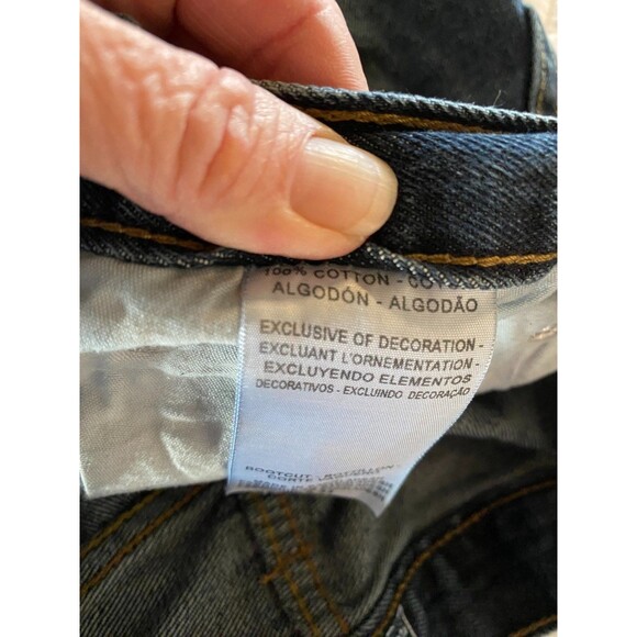 Levi's Signature Bootcut Jeans Men's 34x34 Dark Blue Denim Cotton - Picture 11 of 13